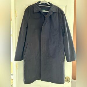 Mens Black Ralph Lauren Trench Coat w/ Zip out plaid liner Thermolite 42R